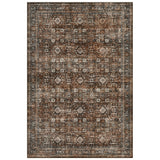 Garvee Vintage Distressed Area Rug - Washable, Non-Slip, Ultra-Thin, Mark Resistant, Soft Touch Low Pile Carpet for Living Room, Bedroom, Dining Room, Office - Red, 5x7ft (152x213cm), USA Stock - Green