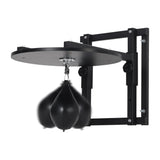 Garvee Heavy-Duty Speed Bag Platform – Wall-Mounted Boxing Punching Bag Hanger with Thick Wooden Drum, Robust Steel Frame for Home Gym Reflex and Agility Training (Black)