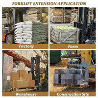 Garvee Pallet Forklift Extensions 60 in Length 4.5 in Width Heavy Duty Steel Forklift Attachment Red for Warehouses Farms Construction Sites