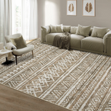 Garvee Washable Area Rugs 10x13 Large Farmhouse Indoor Carpet, Distressed Accent Carpet with Non-Slip Backing, Non-Shedding Soft Low Pile Living Room Rugs for Bedroom, Office