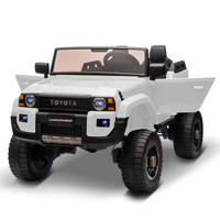 Garvee Toyota Licensed 24V Kids Ride-On Car 2-Seater Electric Off-Road Truck with Remote Control Bluetooth Music LED Lights Working Shovel
