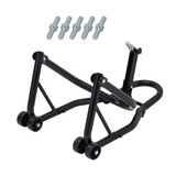 Garvee Motorcycle Rear Wheel Stand Lift Jack With U Fork Swingarm Spool Compatible With Multiple Brands 440 LBS Capacity Black